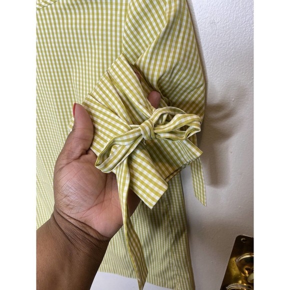 Lafayette 148 New York Margarita Ithaca Gingham Mini Check Blouse Size P (0-2) - Picture 5 of 7